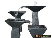 Three Tier Cascade Fountain - Medium Charcoal